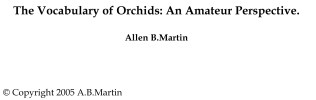 The Vocabulary of Orchids by Allen Martin-1