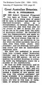 Original article from the Brisbane Courier, Saturday 27 September 1930 