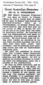 Original article from the Brisbane Courier, Saturday 27 September 1930 